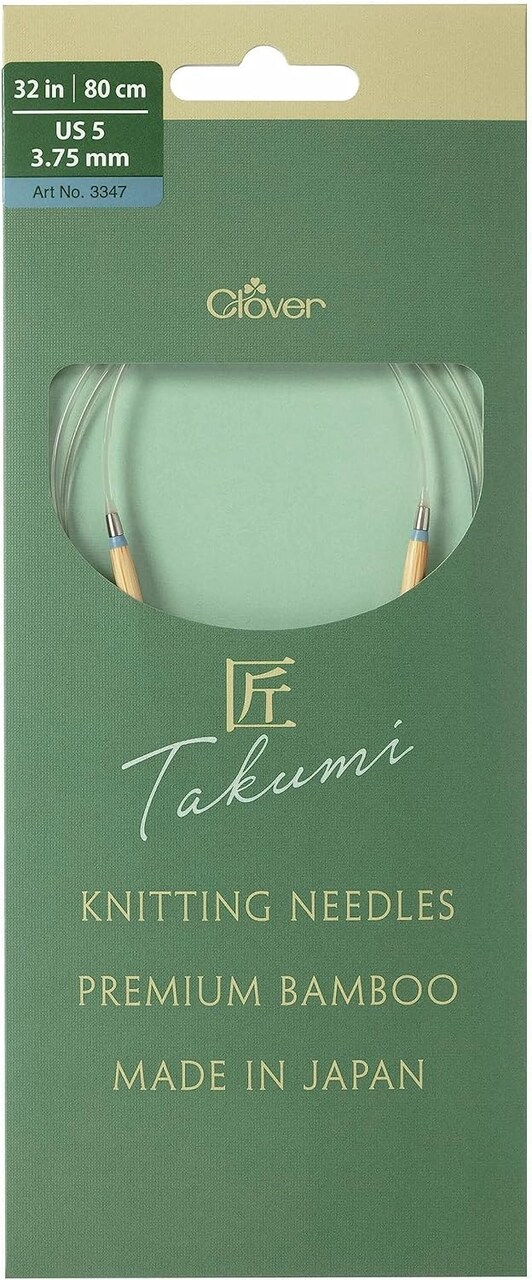 Clover Takumi Pro Bamboo Circular Knitting Needles 16"- US 0-15